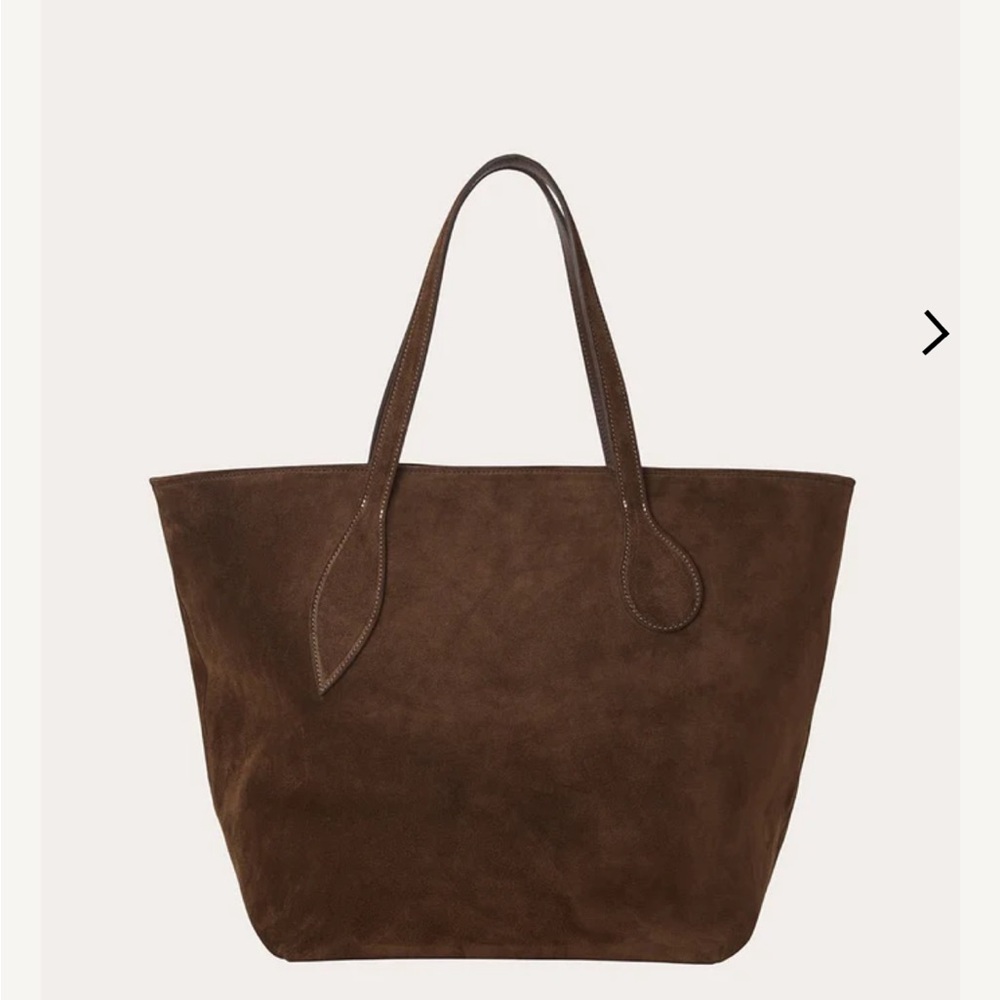 Liffner Brown Suede Sprout Tote Bag